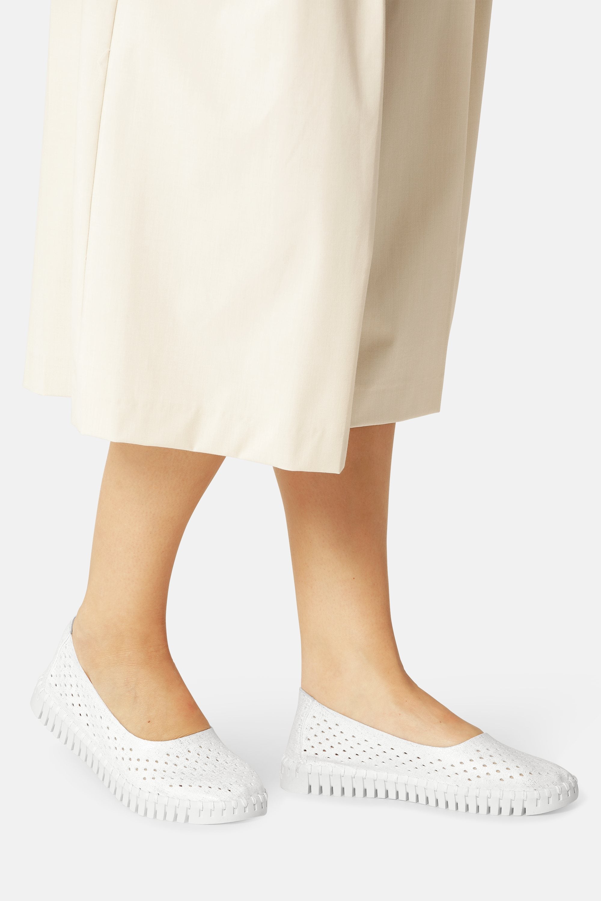 Tulip Zapatos con Brillo - White White